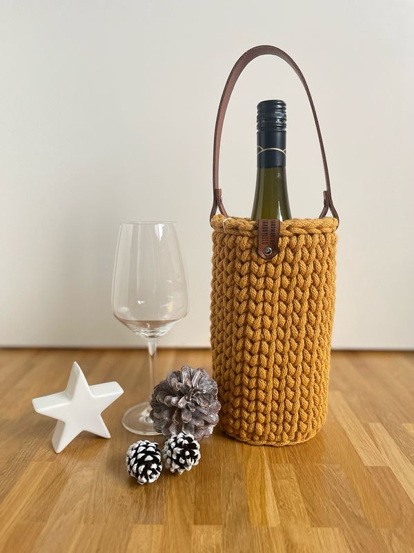 Weinflaschenhalter "Mustard"