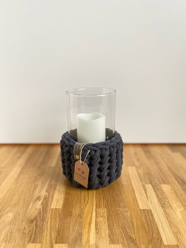 Windlicht mittel "Charcoal"