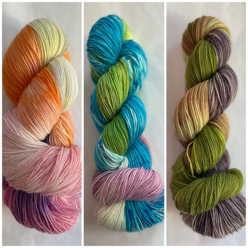 B-WARE Sockenwolle 4-fach, 100g, Merino, 3 Stränge