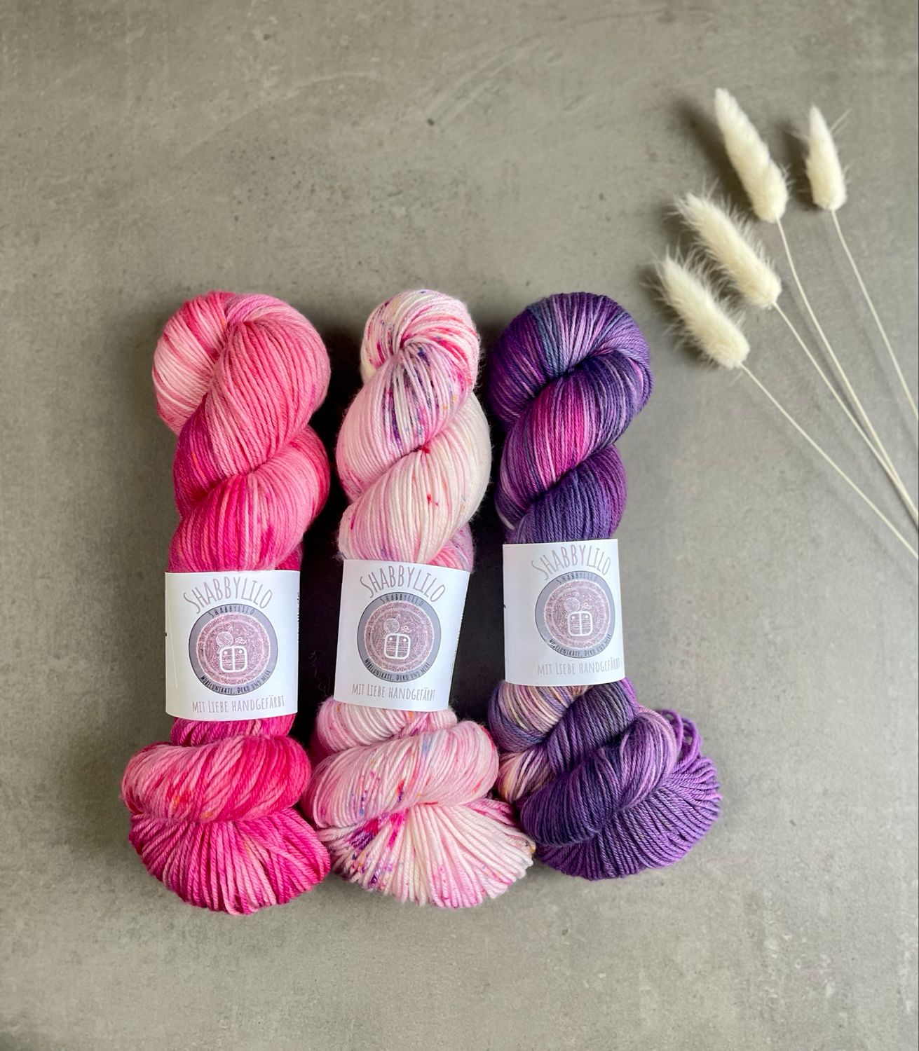 Valentinstags Fade-Set – verlieb’ dich Masche für Masche, 3 Stränge Merino extrafine