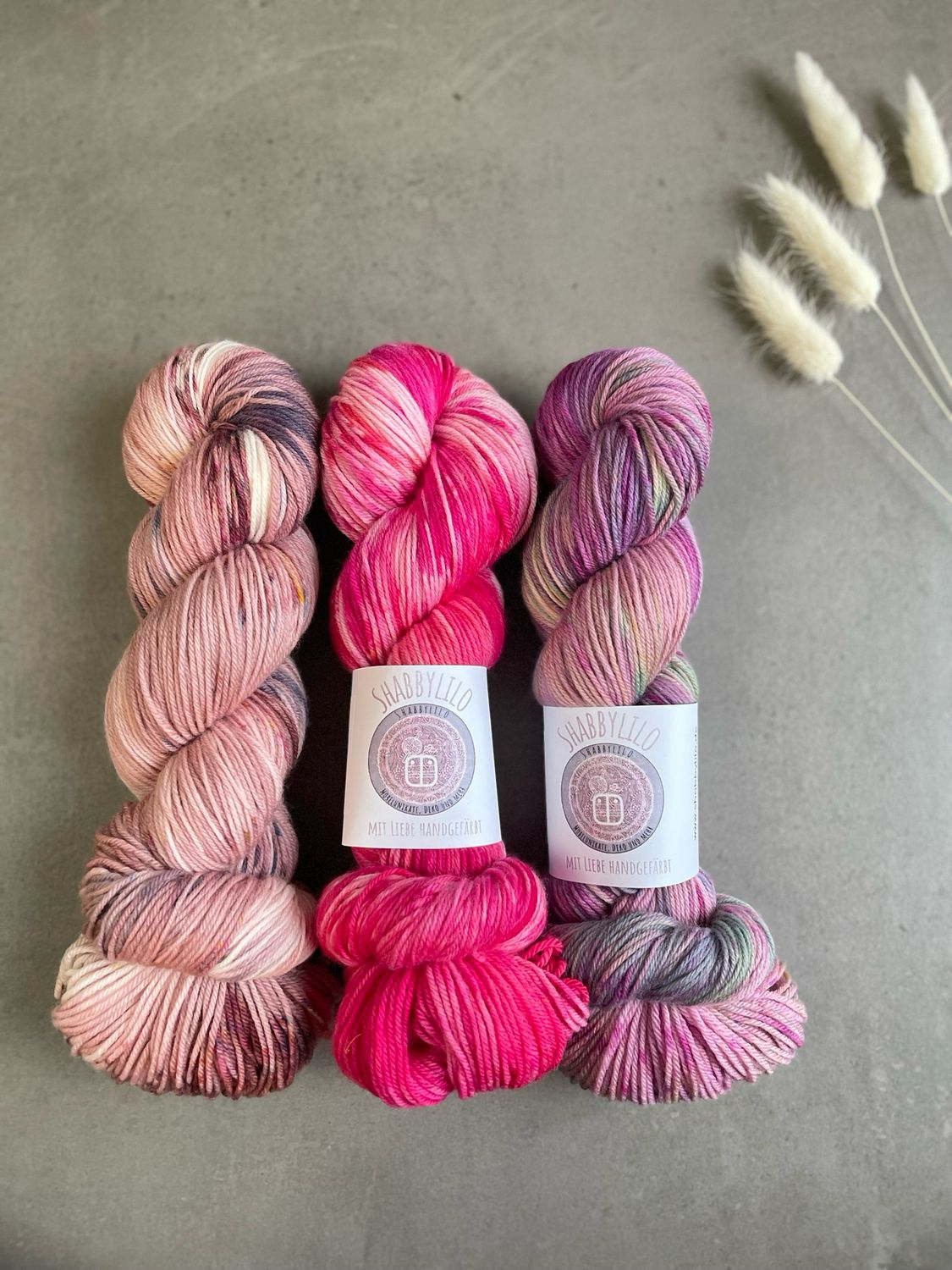 Valentinstags Fade-Set – verlieb’ dich Masche für Masche, 3 Stränge Merino extrafine