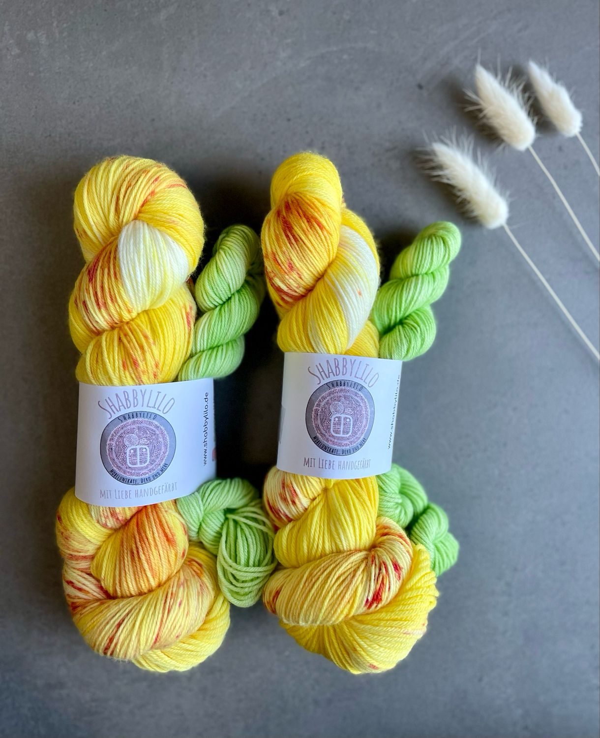 Sock-Set 4-fach, 100g + 20g Mini, Merino extrafine Sock-Set 4-fach, 100g + 20g Mini, Merino extrafine "Narzisse"