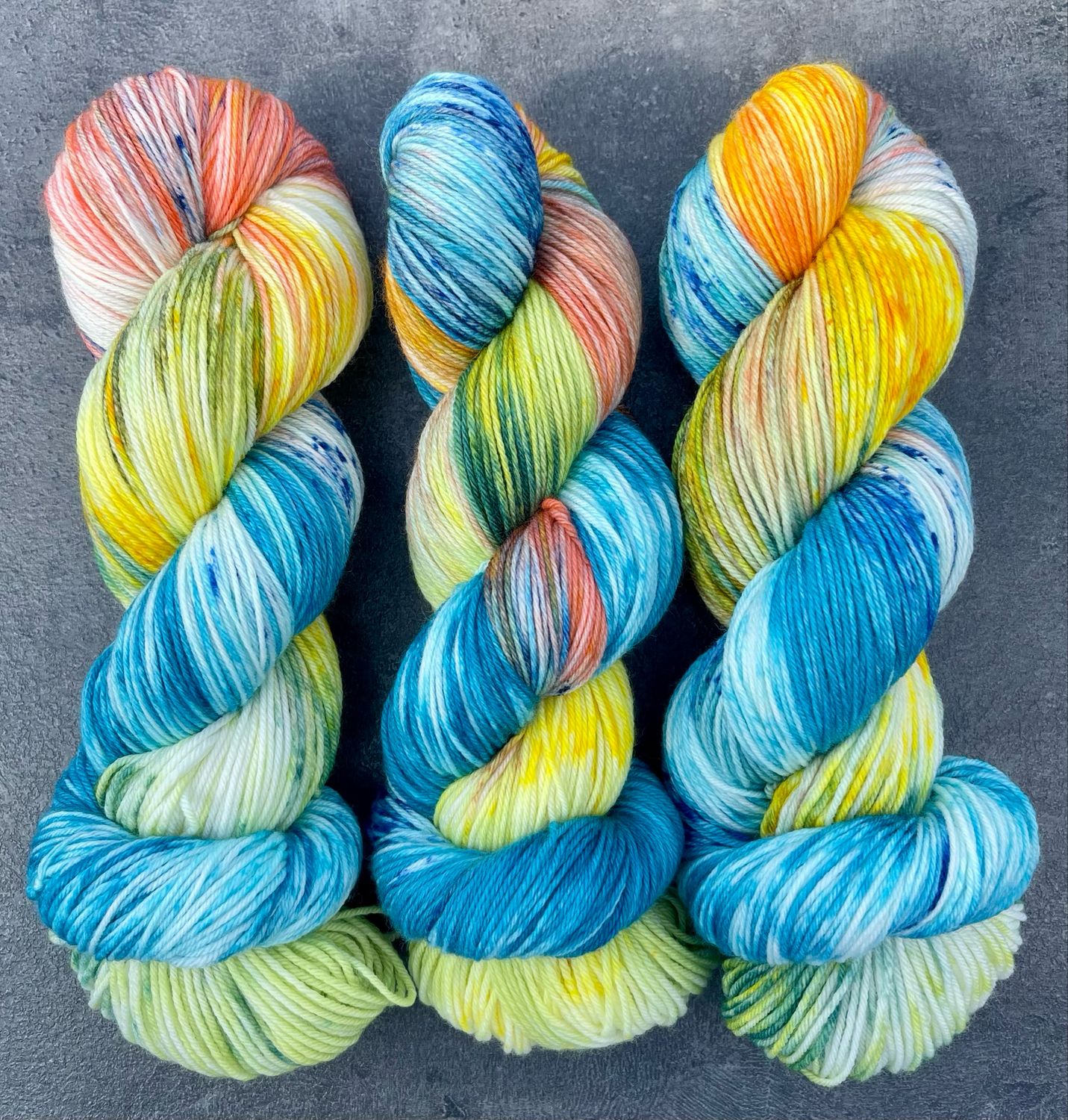 Sockenwolle 4-fach, 100g, Merino extrafine Sockenwolle 4-fach, 100g, Merino extrafine "Tropenglück"