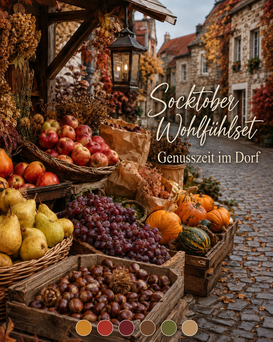 Socktober-Wohlfühlset Socktober-Wohlfühlset "Genusszeit im Dorf" VORBESTELLUNG