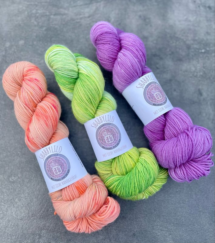 Summer-Bundle 3x Sockenwolle 4-fach, 100g Merino extrafine Summer-Bundle 3x Sockenwolle 4-fach, 100g Merino extrafine