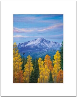 Pike's Peak Matted Fine Art Print - 5x7 matted to 8x10