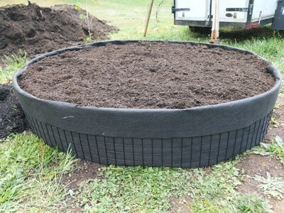 Textile circle raised garden bed (4 foot)