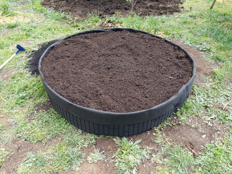 Textile circle raised garden bed (3 foot)