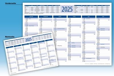 A4 Tischkalender 2025 blau