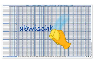 SUPER-SIZE abwischbar Urlaubsplaner Personalplaner 2026 SUPER-SIZE abwischbar Urlaubsplaner Personalplaner 2026