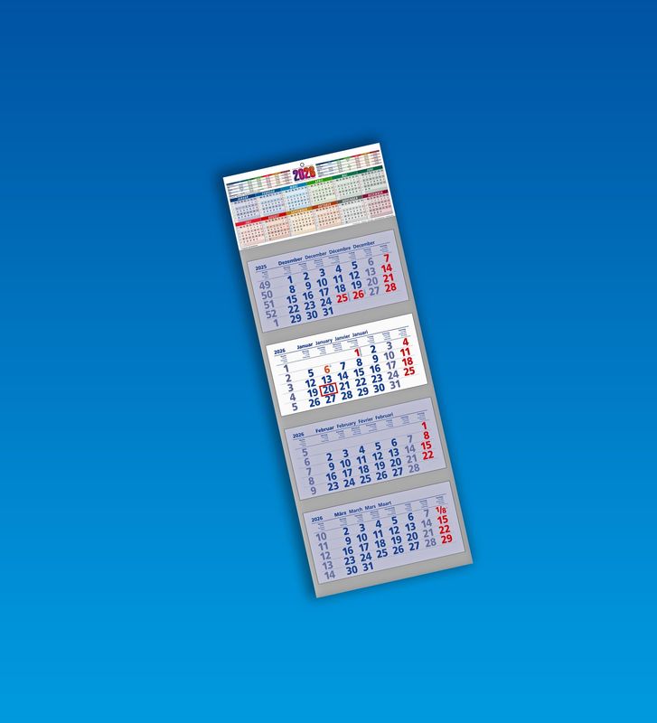 4-Monatskalender / Jahreskalender 2026