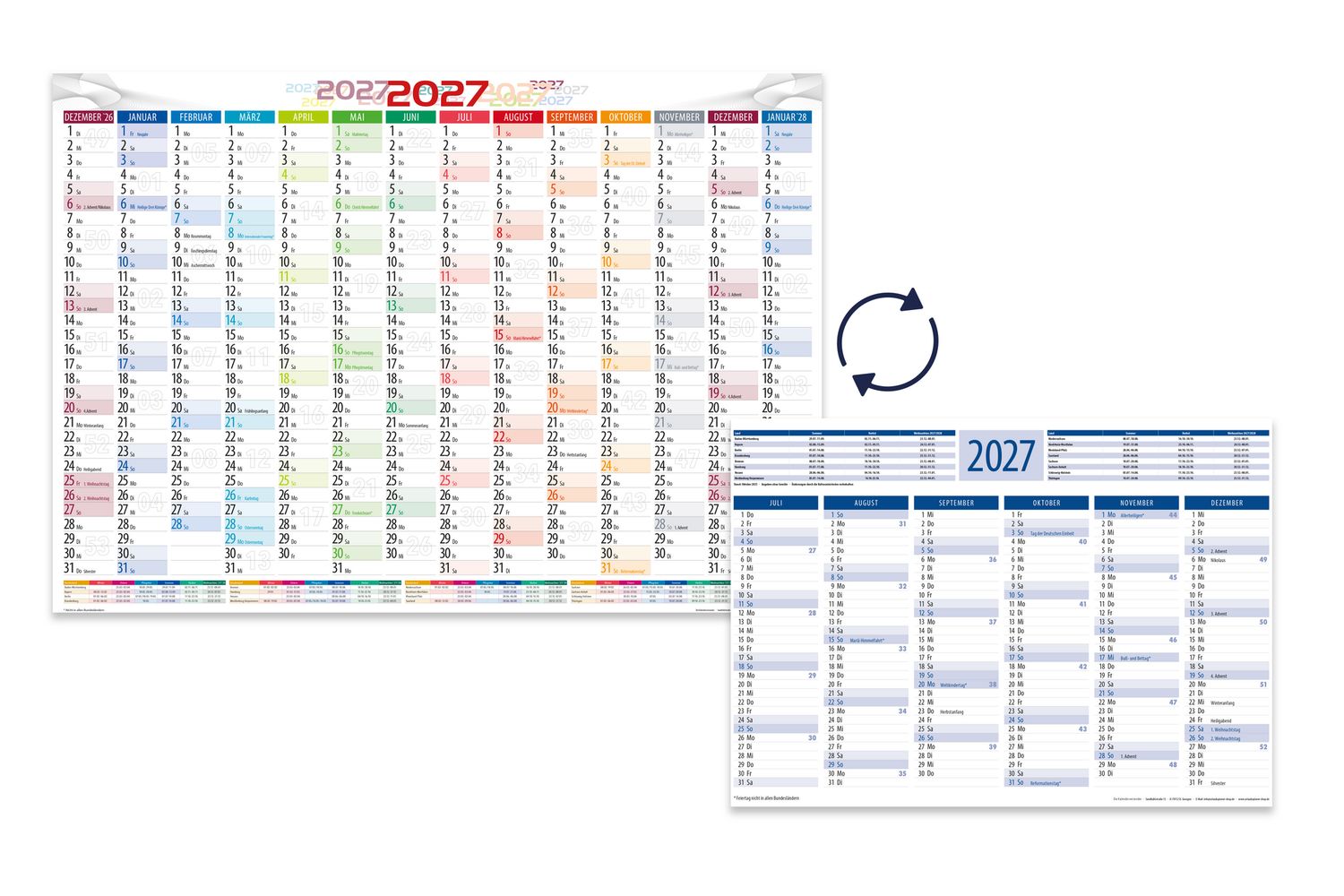 2 in 1 Kalender 2027
