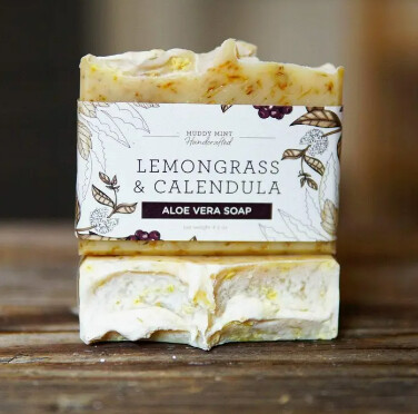 Lemongrass & Calendula Soap with Aloe Vera