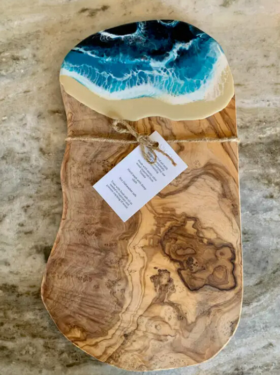 Candace 12.5"- 14"  Olive wood cheese boards