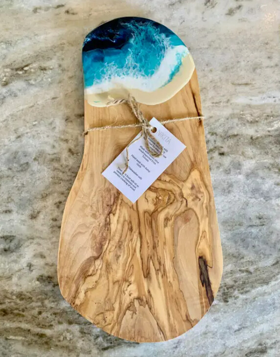11" - 12" Pipsqueak Olive Wood Cheese Board