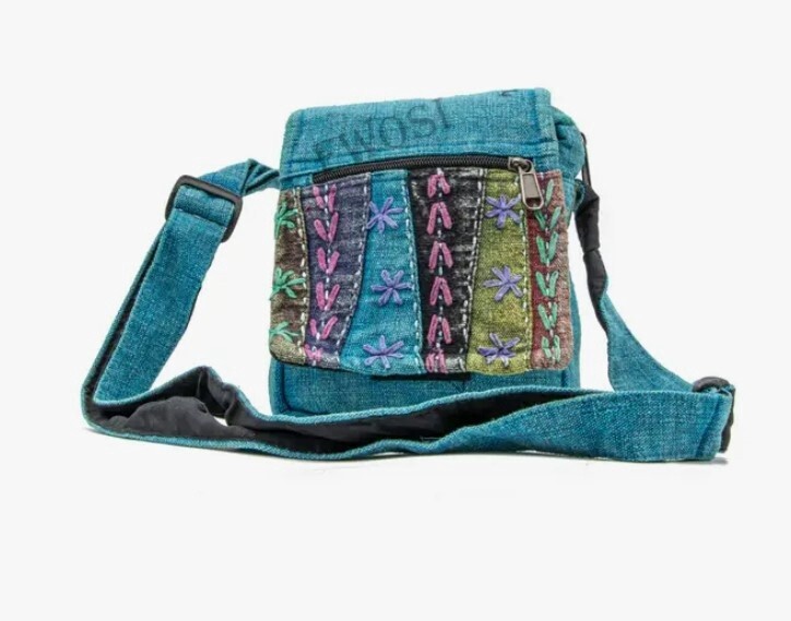 Unisex Handmade Hippie Hemp Crossbody Bags Shoulder Bag