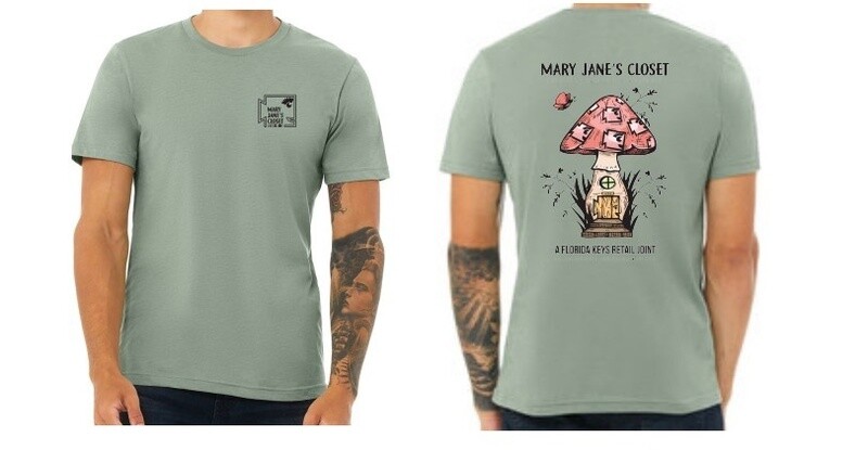 Mary Janes Closet Logo Tee Heather Sage