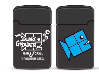 Square Grouper Jet Lighter, Colour: Black