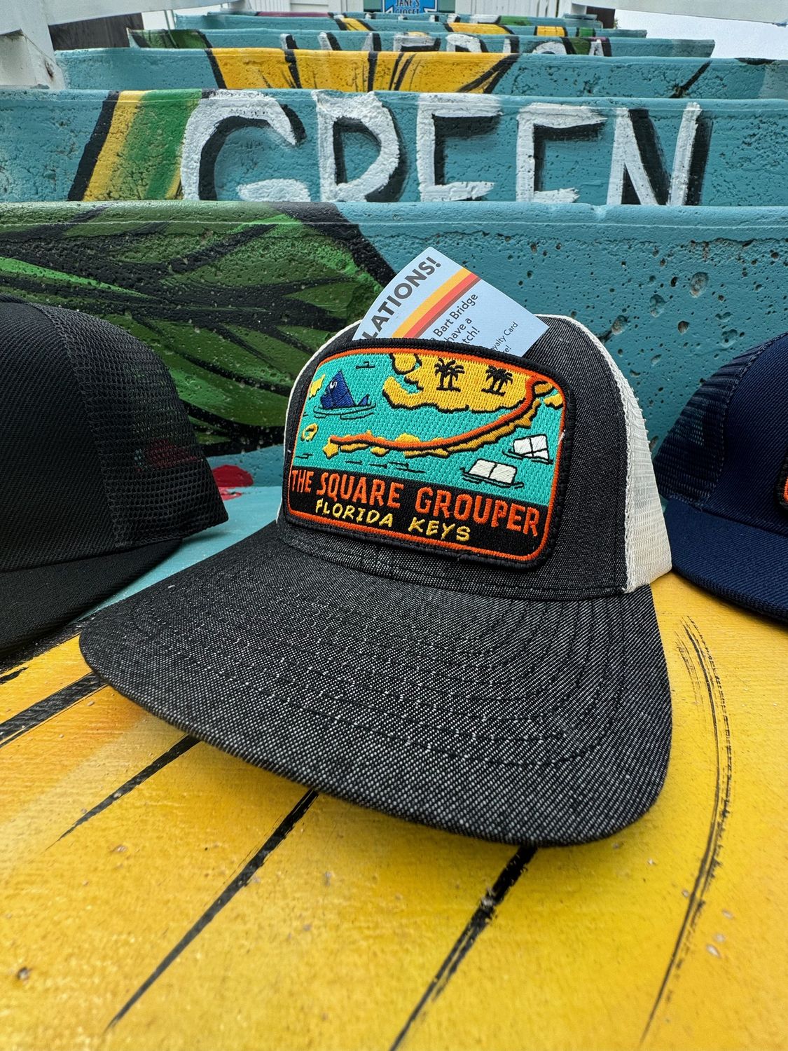 Stash Hats - Florida Keys, Colour: Grey/Cream