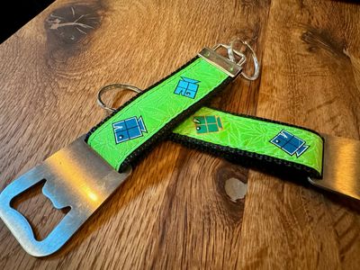 Key Ring on Custom Ribbon with Bottle Opener