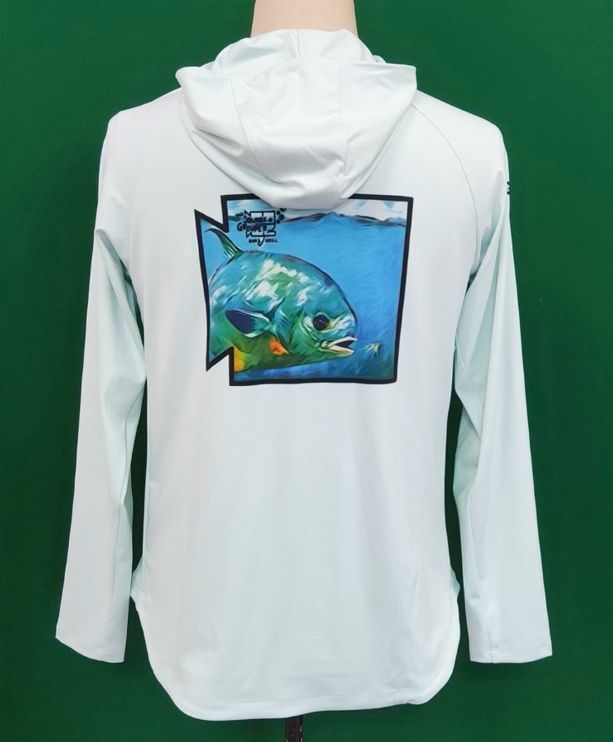 Permit Hooded Fishing Sun Hoodie, Size: SM