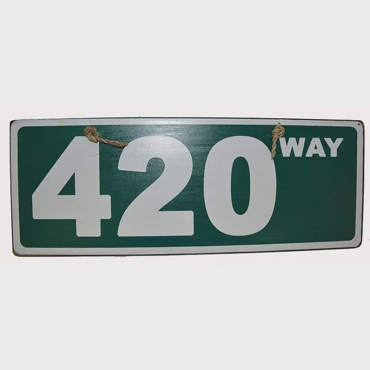 Wood Hanging Signs, Design: 420 Way
