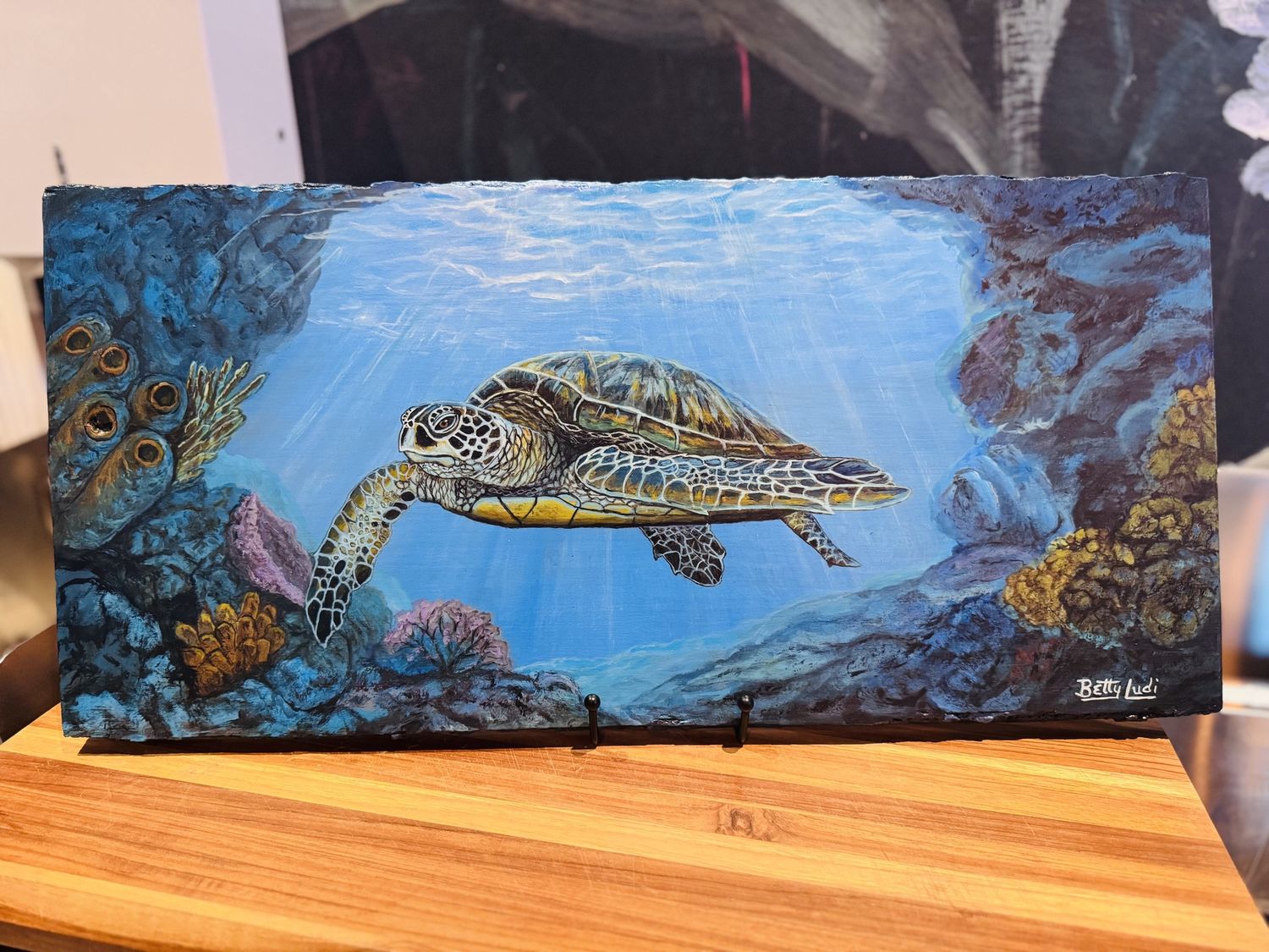 Betty Ludi Large Art, Design: Sea Turtle