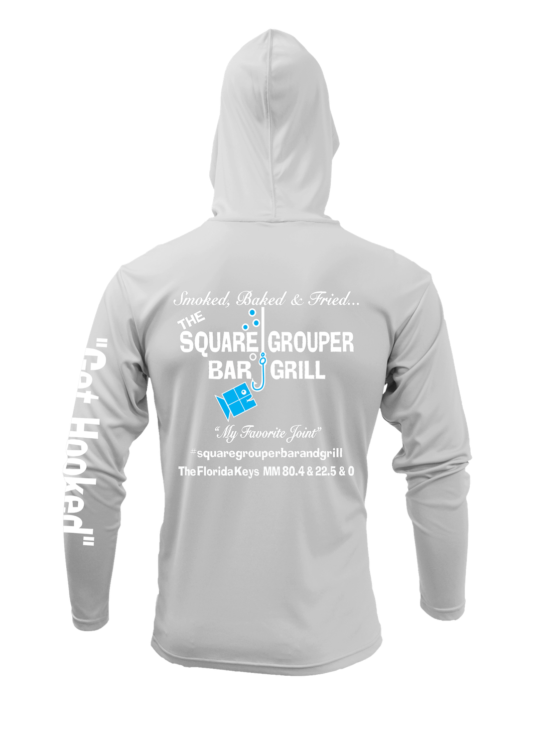 Square Grouper Dryfit Hood, Colour: Silver, Size: S