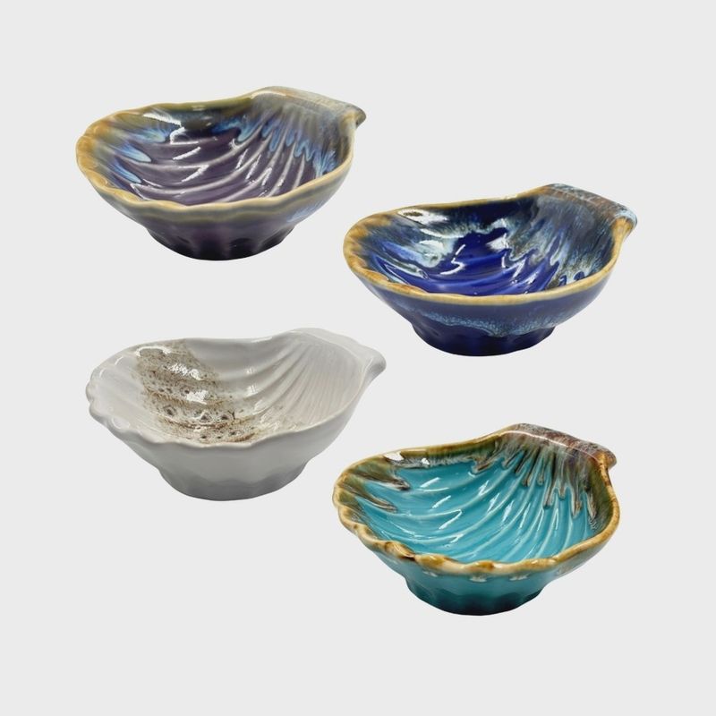 Ceramic Clam Shell Trinket Dish