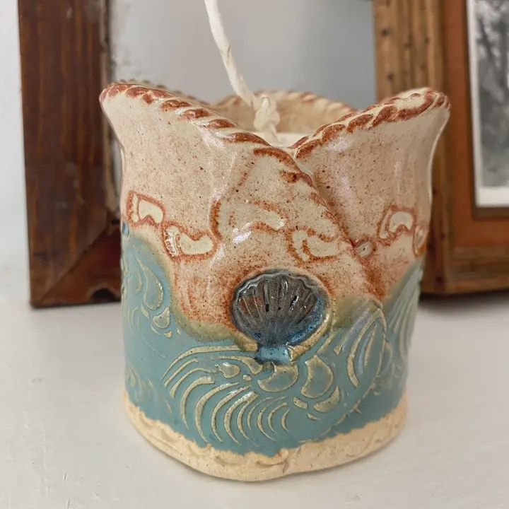 Footprints in the Sand Candle