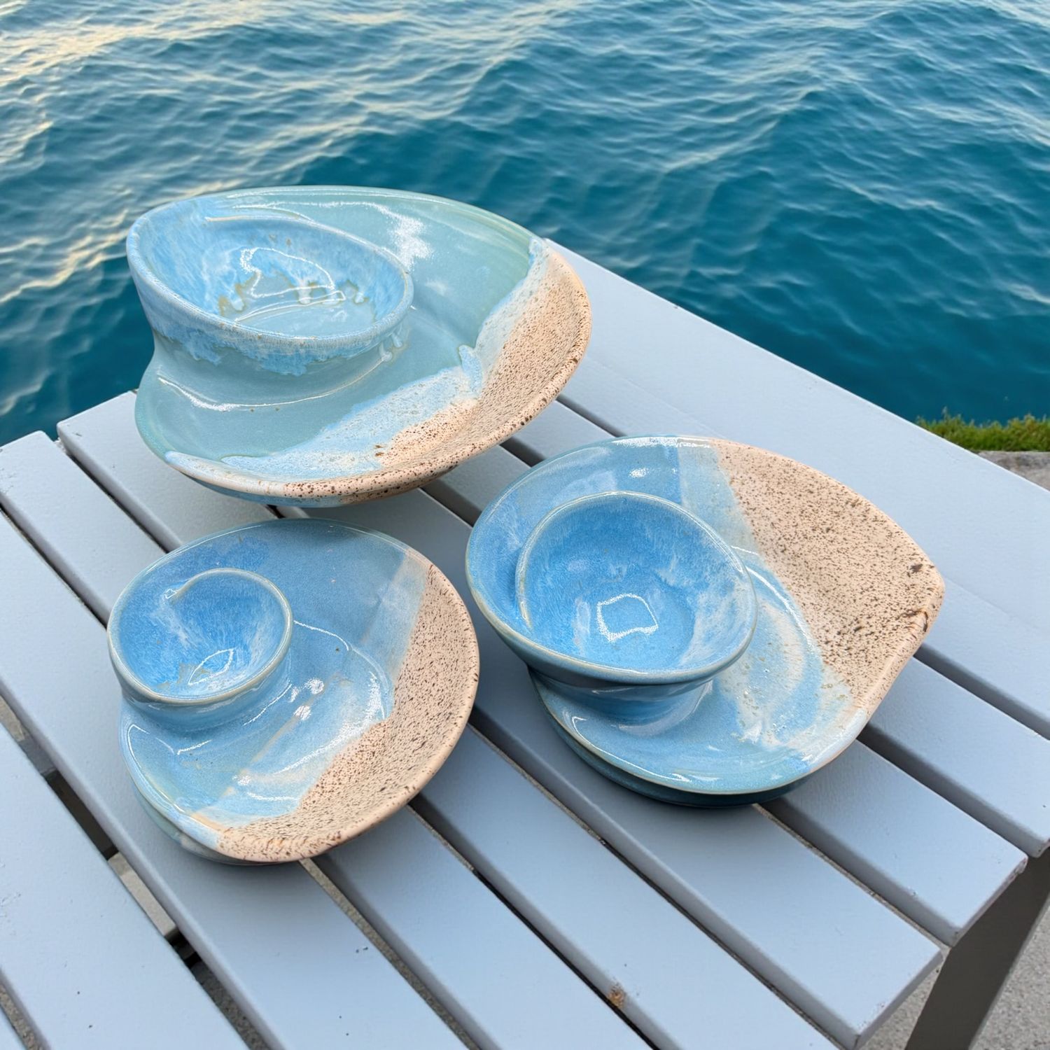 Coastal Swirl Bowl, Size: Large 9&quot;