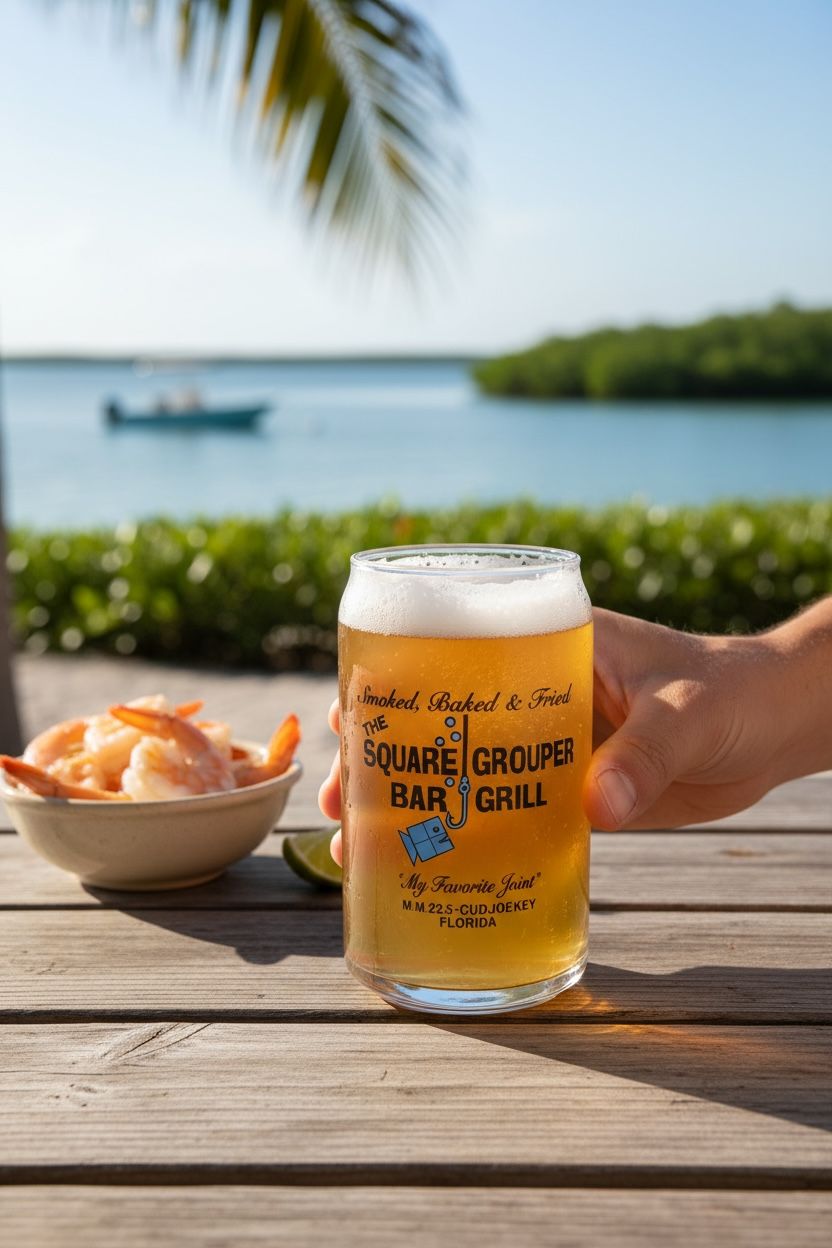 Square Grouper Bar Glasses, Style: Original SG