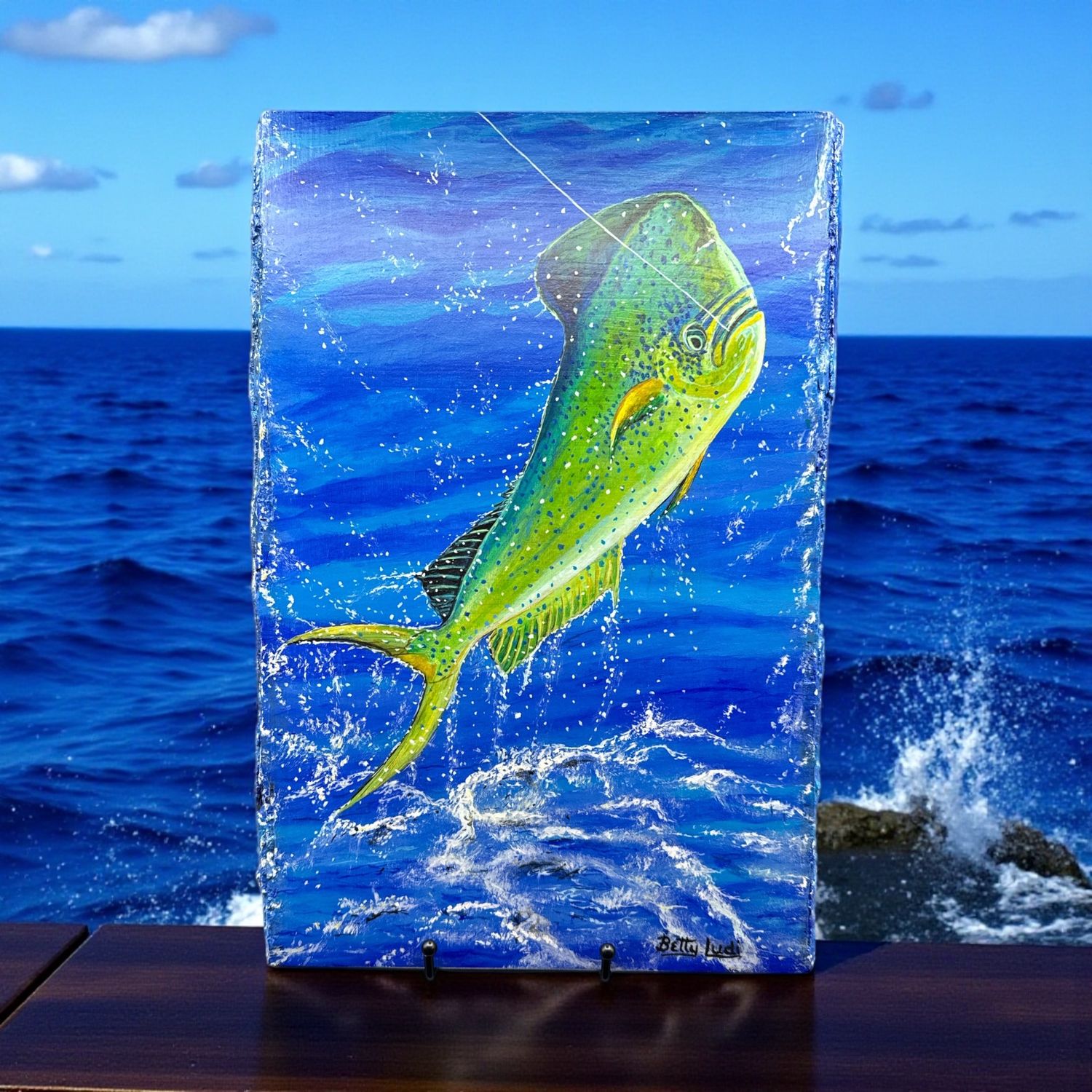 Jumping Mahi 12&quot;x16&quot;