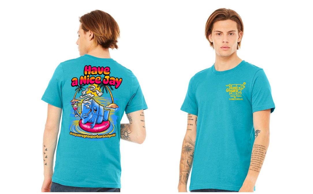 Have a Nice "Jay", Colour: Aqua, Size: S