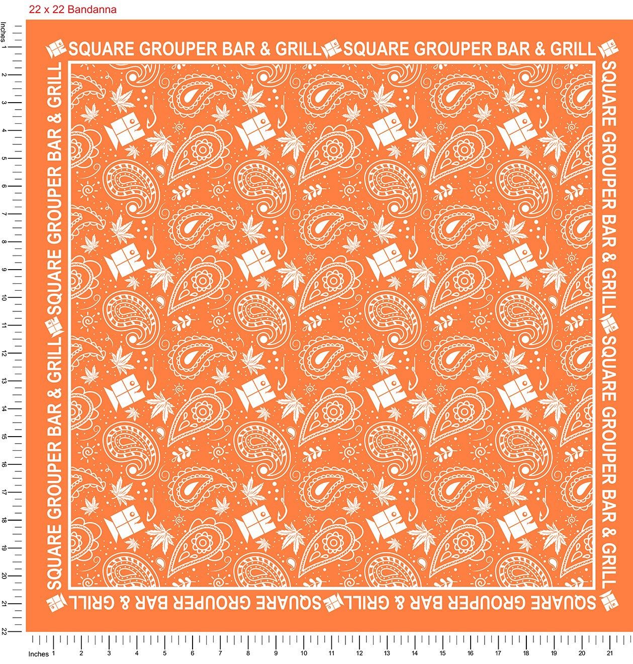 Square Grouper Paisley Bandanna