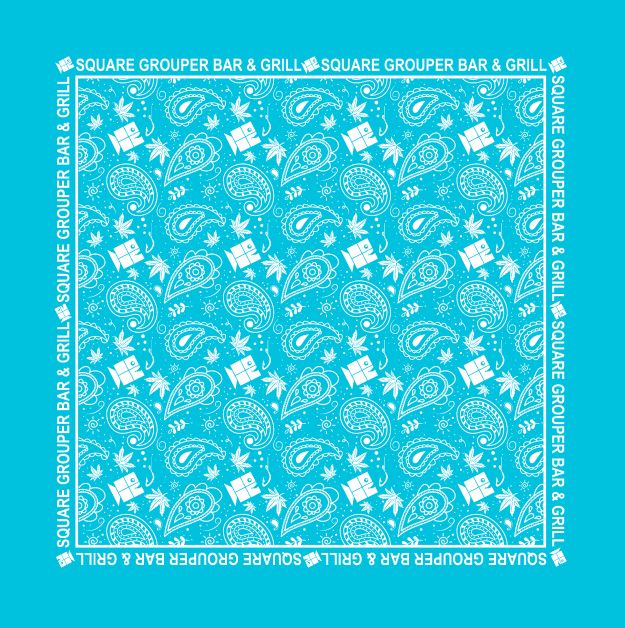 Square Grouper Paisley Bandanna