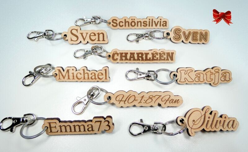 71030 Schlüsselanhänger mit 71030 Schlüsselanhänger mit "Wunsch-Namen" Gravur