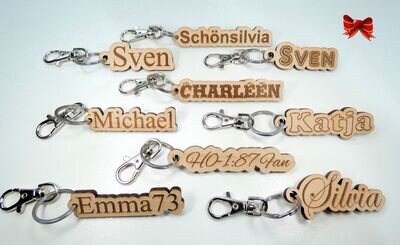 71030 Schlüsselanhänger mit 71030 Schlüsselanhänger mit "Wunsch-Namen" Gravur