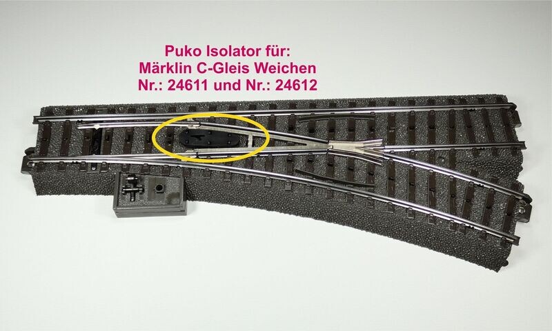 924611 Puko Isolator für C-Gleis Standard Weiche (Nr. 24611 und 24612) 924611 Puko Isolator für C-Gleis Standard Weiche (Nr. 24611 und 24612)