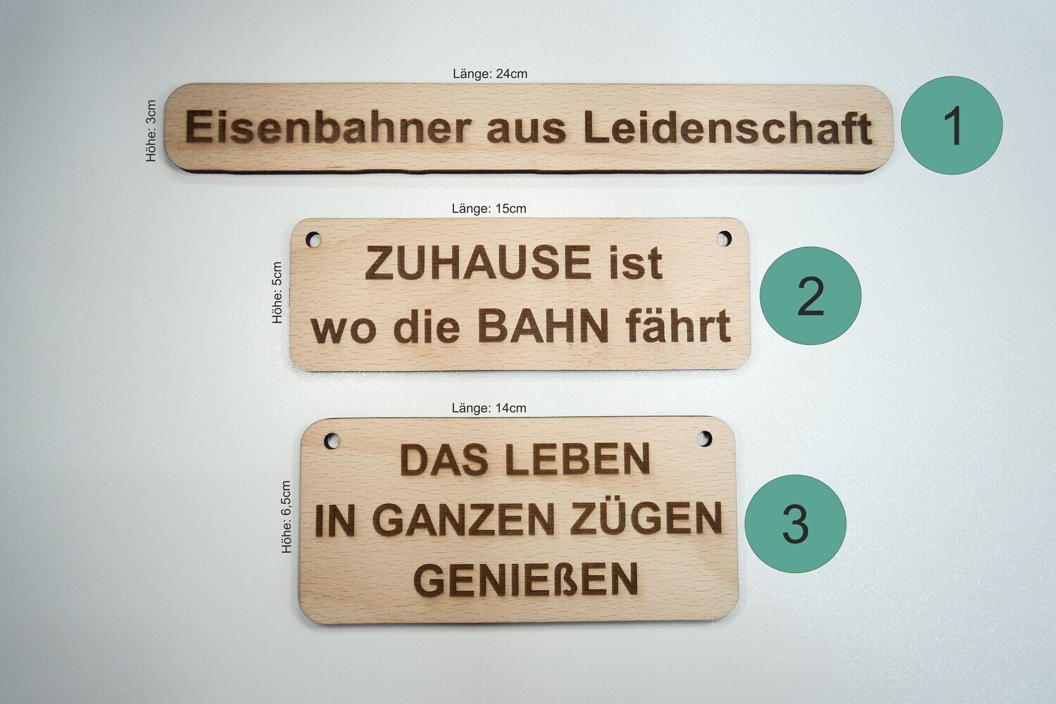 74000 Holzdeko Schild mit verschieden wählbaren Sprüchen graviert