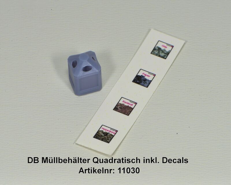 11030 DB Mülllbehälter Quadratisch inkl 1x Set Decals für die Seitenflächen 11030 DB Mülllbehälter Quadratisch inkl 1x Set Decals für die Seitenflächen