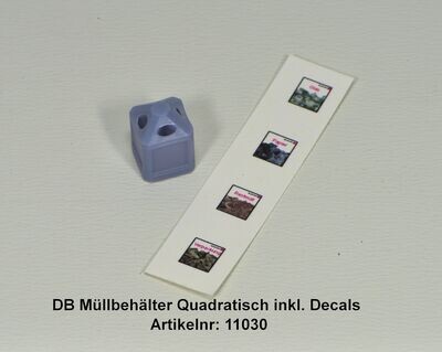11030 DB Mülllbehälter Quadratisch inkl 1x Set Decals für die Seitenflächen