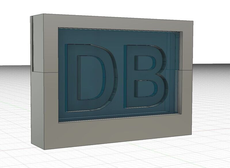 17080 DB Logo mit Rahmen für Spur N und H0 passend zu Bahnsteigen Emma / Silvia / Nicole / Tina 17080 DB Logo mit Rahmen für Spur N und H0 passend zu Bahnsteigen Emma / Silvia / Nicole / Tina