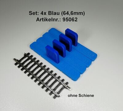 95062 Parallelgleis-Fixierset (K-Gleis) 4er-Pack (Set mit 4x Blau 64,6mm)