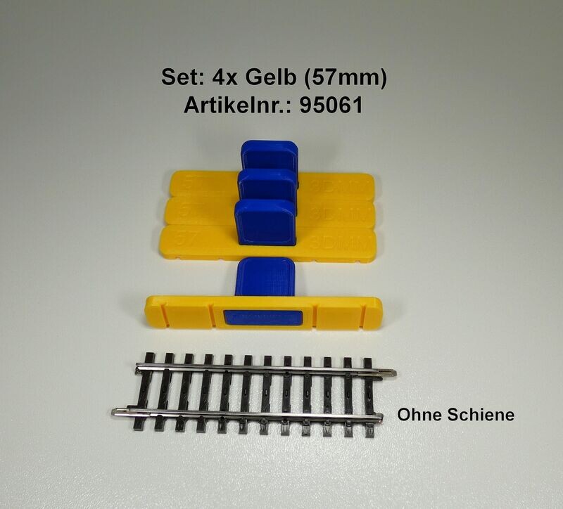 95061 Parallelgleis-Fixierset (K-Gleis) 4er-Pack (Set mit 4x Gelb 57mm) 95061 Parallelgleis-Fixierset (K-Gleis) 4er-Pack (Set mit 4x Gelb 57mm)