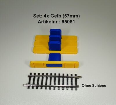 95061 Parallelgleis-Fixierset (K-Gleis) 4er-Pack (Set mit 4x Gelb 57mm)