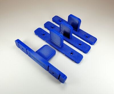 95070 Parallelgleis-Fixierset (Flex-Gleis für Tillig) 4er-Pack (Set mit 4x Blau 59mm)