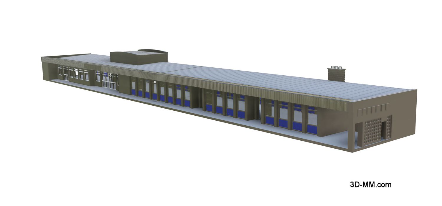 18100 Bahnhofsgebäude in Anlehnung an Gmünd NÖ für Spur H0 (130 x 850 mm) passend zu Epoche III+IV bis VI