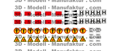 17042 diverse Schilder (Signaltafel, Seitenangabe-, Halte-, Sperr-, Gefahrenstell und Entfernungstafel) für Spur N und H0 17042 diverse Schilder (Signaltafel, Seitenangabe-, Halte-, Sperr-, Gefahrenstell und Entfernungstafel) für Spur N und H0