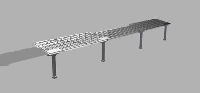 17965 Bahnhofsvordach mit Stützpfeiler für Bahnhof Altstadt für Spur N und H0 passend zu Epoche III+IV+V+VI